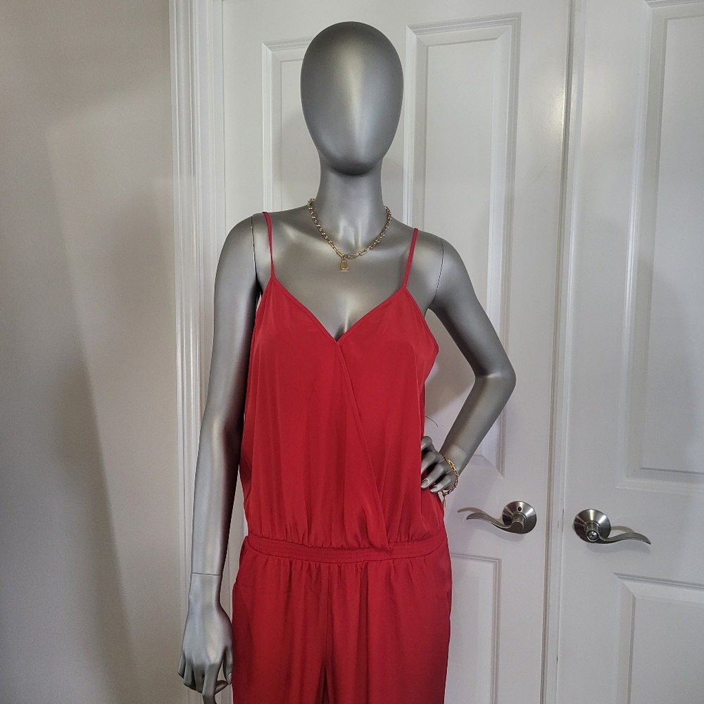 Express Red Jumpsuit - Picture 4 of 11
